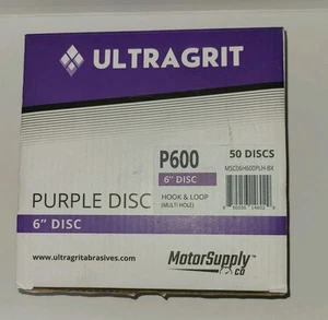 ULTRAGRIT Purple Sanding Disc 6" P600 Hook and Loop Multi Hole 50 Discs - Bild 1 von 3