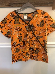 SCOOBY-DOO Where Are You? HALLOWEEN Scrub Top, Uniform. Women’s Size XS - Picture 1 of 6
