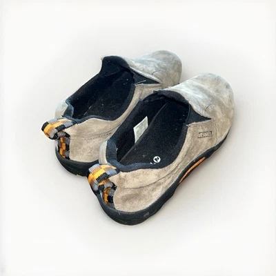 儿童 Merrell 丛林 Moc 棕色皮革休闲步行乐福鞋 尺码 3 Y GUC — 第 1/3 张图片