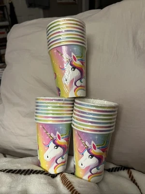 Unicorn Fantasy 3 X 8 Count 9oz Party Cups, One Size. 343558 NIP New - Image 1 of 2
