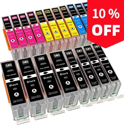 20x Cartridges for Canon XXL PGI-580 CLI-581 PIXMA TS705a TS6351a TS6350a TR8550. - Image 1 of 4