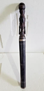 Exquisite Maasai Tribe Hand-Carved Wooden Knife Metal Inlay African Craftsman L - Picture 1 of 21