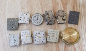 Vintage Mechanical Watch Movement Lot Hamilton Matthey Tissot Bulova Waltham - Picture 1 of 2