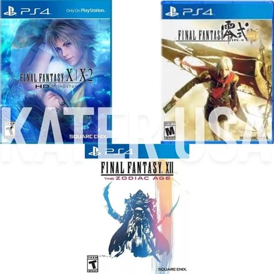 Final Fantasy X/X-2 HD Remaster + Type-0 HD + XII: Zodiac Age PS4 New Bundle - Image 1 of 4