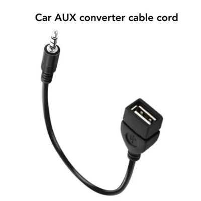 Jack AUX Audio 3.5mm a USB 2.0 MU Hembra Cable Convertidor para Coche Mp3 U Disco Lote Foto 1 de 4