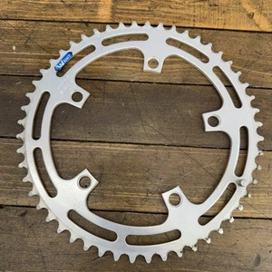 Vintage Shimano 52T Chainring 130 BCD 5-Bolt Japan Alloy Road W Cut Chain Ring - Picture 1 of 10