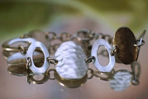 Vintage Sterling Silver 925 Bracelet Panel 27.56g - Picture 1 of 11