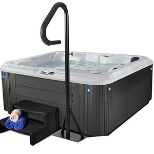 Spa Hot Tub Hand Rail - Adjustable Height 63'' Slide- Under Base Spa Steps Ho... - Picture 1 of 7