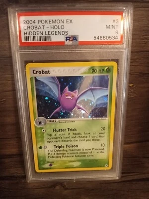 Pokemon Crobat 3/101 EX Hidden Legends Holo Rare - PSA 9 MINT - Image 1 of 2