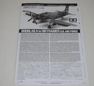 TAMIYA A-1J SKYRAIDER 61073 ⭐PARTS⭐ INSTRUCTION BOOKLET 1/48 - Picture 1 of 3