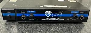 Nady Duet 2-Channel VHF Wireless Microphone System PRO AUDIO- NO POWER CORD - Picture 1 of 8