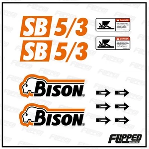 Bison SB 5/3 replacement aftermarket Decal Sticker Set Graphics Vinyl - Picture 1 of 1