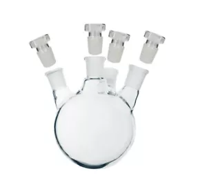 ABGIL Borosilicate Glass Round Bottom Distillation/Boiling Flask Four Neck - Picture 1 of 3