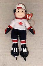 2002 Ty Teenie Beanie Boppers Hat-Trick Hunter 8" Team Canada Hockey #10 NWT