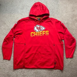 Nike On Field Dri Fit Men’s 3XL Kansas City Chiefs Hoodie Red Logo Pre-owned - Picture 1 of 6