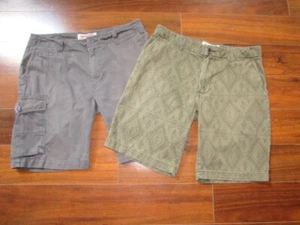 ARIZONA JEANS CO. ~ Men's 32 & 33 ~ LOT of 2! Cotton Casual Cargo Shorts c8 - Picture 1 of 6
