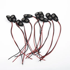 10x Encliquetable 9V Batterie Support Attaches Connecteurs Coque Rigide 15CM Fil - Photo 1/7