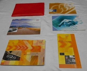2004 AUDI MMI OWNERS MANUAL WITH NAVIGATION 6 PC SET & RED PLASTIC DEALER CASE - Picture 1 of 8