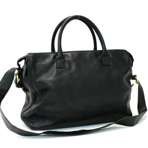 CHANEL 2Way Bag Boston Travel Leather Black - Picture 1 of 9