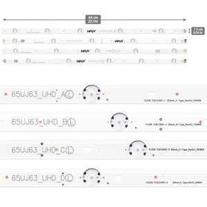 HPUY EAV63673007 SSC 65UJ63 LED Backlight Strips (12) for LG 65UJ6300-UA - Bild 1 von 4