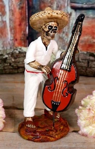 Day of the Dead Skeleton Peasant Mariachi Base Clay Handmade Mexican Folk Art - Picture 1 of 15