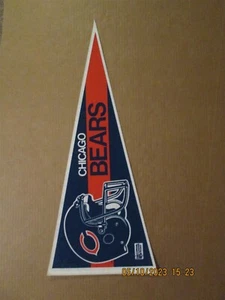 NFL Chicago Bears Vintage Circa 1980's Style #2 2 Bar Facemask Team Logo Pennant - Picture 1 of 1