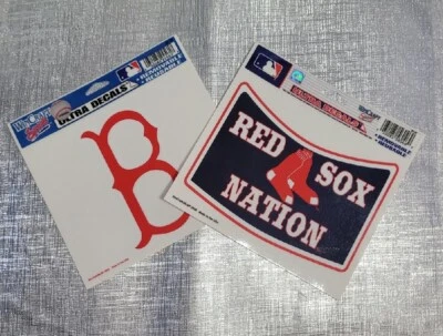 Wincraft Boston Red Sox 2 Multi-Use Team Logos Ultra Decals 4" Licensed USA NEW - Image 1 of 3