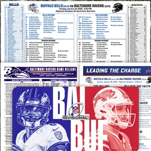 2025 Ravens vs Buffalo Bills FLIPCARD & PROGRAM Notes NFL Playoffs Football - Bild 1 von 4