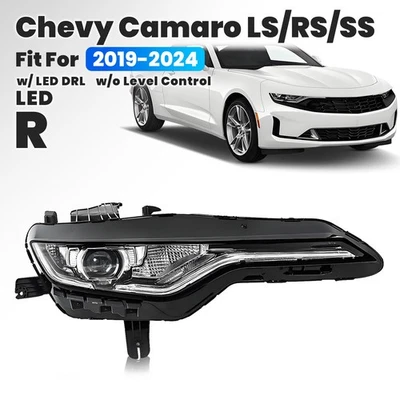 For 2019-2022 Chevy Camaro 1SS|2SS LED Headlight W/LED DRL with Bulb Right Side Foto 1 de 4
