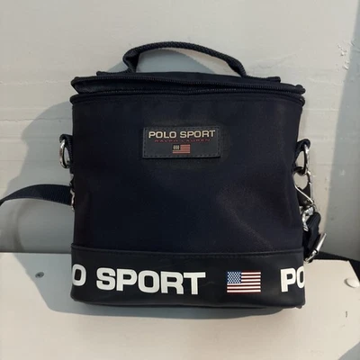 Bandolera de nailon vintage Polo Sport Ralph Lauren cremallera superior años 90 bolso de mano monedero Foto 1 de 4