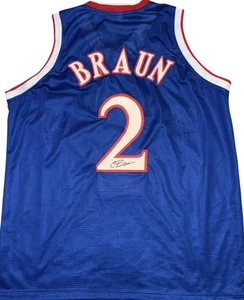 Kansas Jayhawks Christian Braun signiertes individuelles Basketball Trikot JSA zertifiziert - Bild 1 von 2