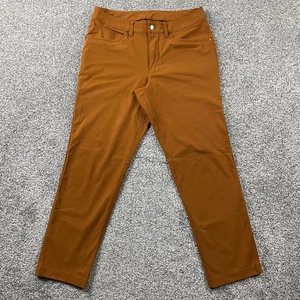 Lululemon Pants Men 30 Orange ABC Classic Fit 5 Pocket Warpstreme Performance - Picture 1 of 15
