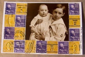 6" x 4" Postkartengröße ALTES FOTO & BRIEFMARKEN #9 Volkskunst JEFF ZENICK - Bild 1 von 5