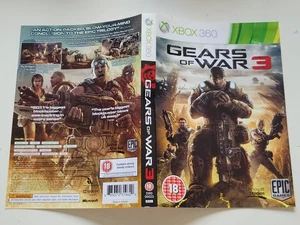 Xbox 360 Gears Of Wars 3 inlay insert Artwork Cover ( ONLY ) - Picture 1 of 2