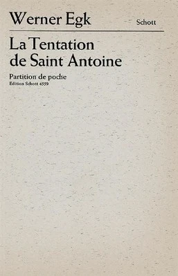 La Tentation de Saint Antoine Werner Egk Studyscore Alto, String Quartet and Str - Image 1 of 4