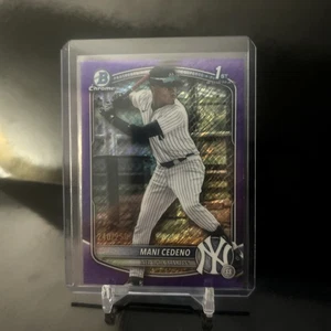 2025 Bowman Chrome - Prospects Mani Cedeno, Mani Cedeno #BCP-199 Purple Shimmer - Picture 1 of 2
