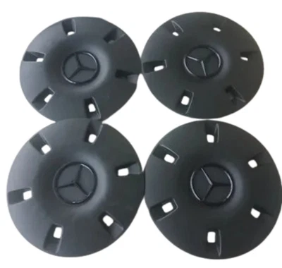 Center Caps Hubcaps Mercedes Benz Sprinter A9064010025 16" OEM Wheel Black 4 pcs - Imagem 1 de 4