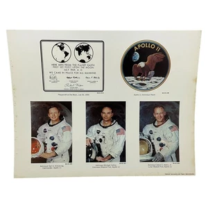 Vintage Apollo 11 Astronauts NASA Photo 1969 Moon Landing Print - Picture 1 of 5