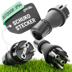 greate 3x 230V Schuko Stecker wasserdicht IP54 - Schukostecker Außenbereich - Bild 1 von 7