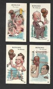 ALB3) 4 SELTENE BOXKARTEN VON 1928 VINTAGE ORIGINAL WERBEKARTE VORKRIEG SPORT - Bild 1 von 7