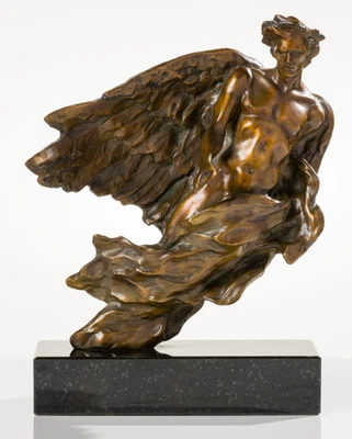 Escultura de bronce de Frederick Hart, el ángel Foto 1 de 4