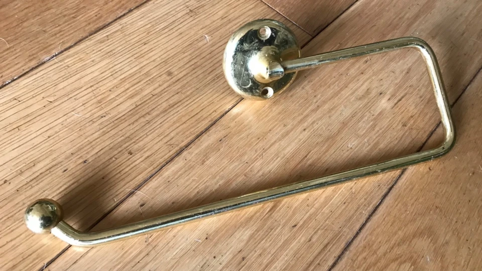 Vintage Brass Towel Holder Towel Holder  Bathroom Toilet Accessories -(GD5) - Image 1 of 4