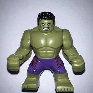 LEGO Marvel Super Heroes Minifigure Hulk - Dark Purple Pants - Picture 1 of 2