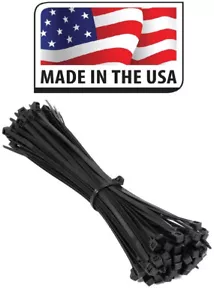 (100) Resistente 14" 120 libbre Cavo Zip Cinghia Filo Nylon Wrap Nero - Foto 1 di 1