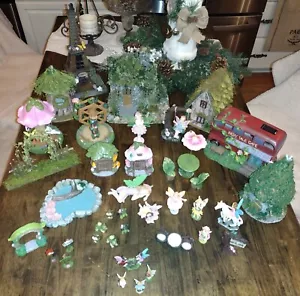 Fairy House & Figurine Village 39pc Set/Lot Whimsical Rustic Mythical Folklore - Picture 1 of 20