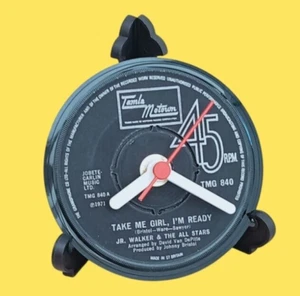 JR WALKER ALL STARS Motown CLOCK Desk Side Table Top CLOCK Vinyl Record Size 4" - Picture 1 of 11