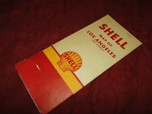 1940's Vintage Shell GAS & OIL STREET/ROAD Map of LOS ANGELES D-13 - Picture 1 of 5