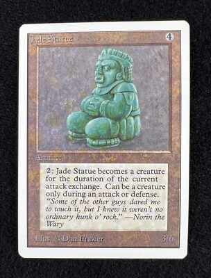 Jade Statue Magic The Gathering MTG Unlimited LP - Image 1 of 4