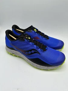 Saucony Peregrine 12 Blue Raz Acid Trail Running 2022 S20737-25 Men’s Sizes 8-14 - Picture 1 of 5