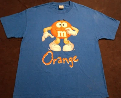 2011 Unisex XL M&M Gráfico Naranja M&M Gráfico Cuerpo Completo Camiseta Coleccionista Foto 1 de 4